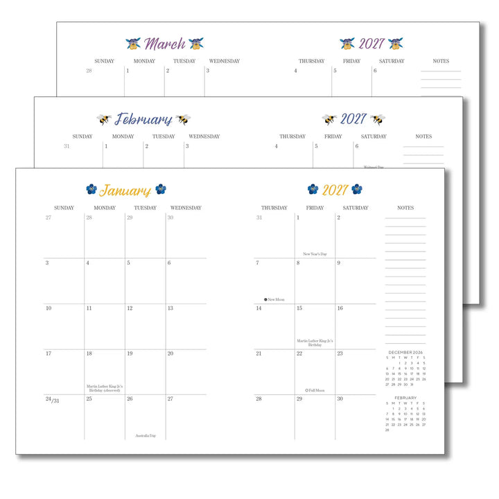 2027 Garden Bee High Note Softcover Planner