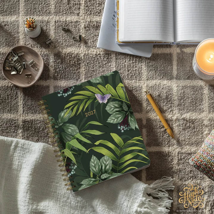 2027 Greenery High Note Deluxe Hardcover Planner
