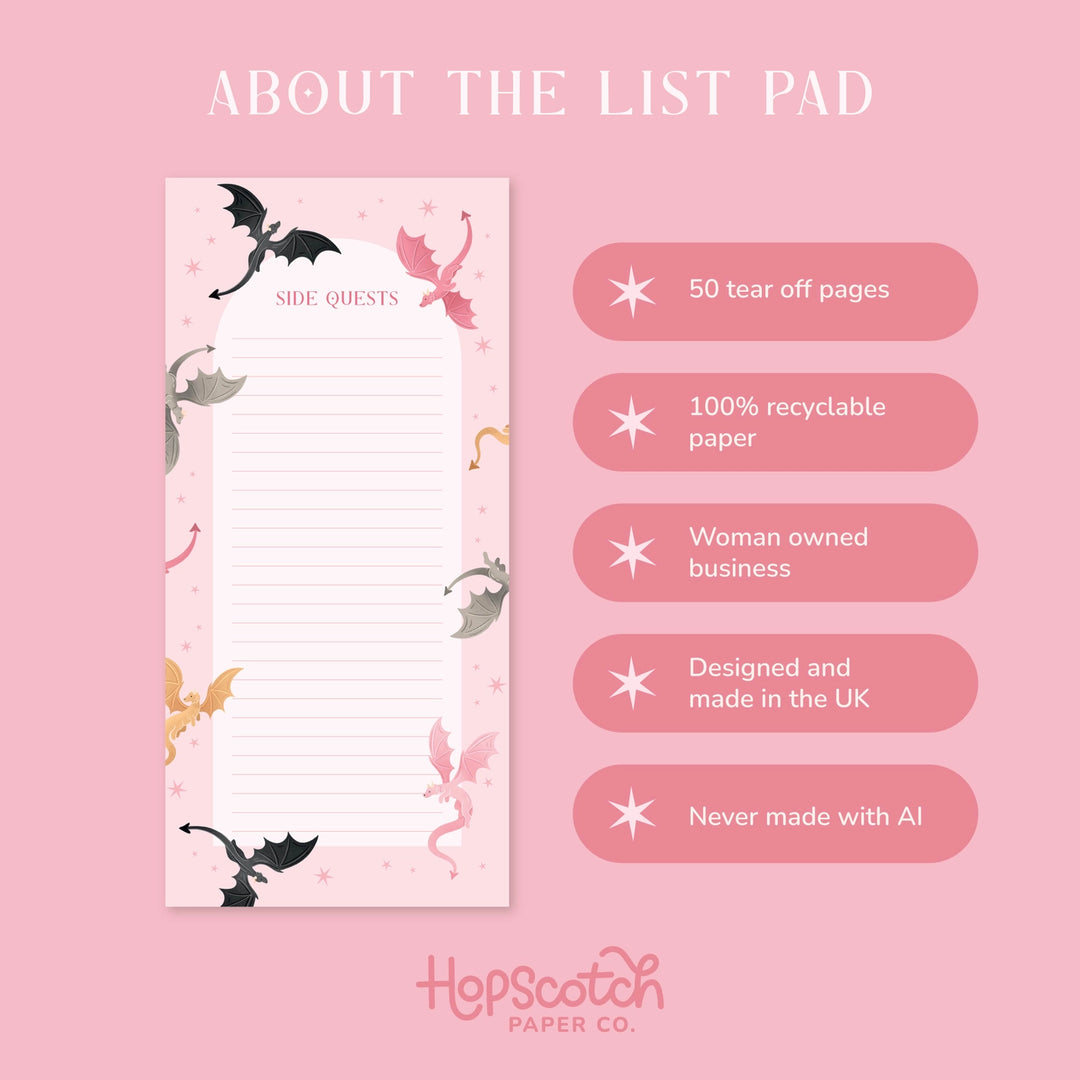 Side Quests List Pad