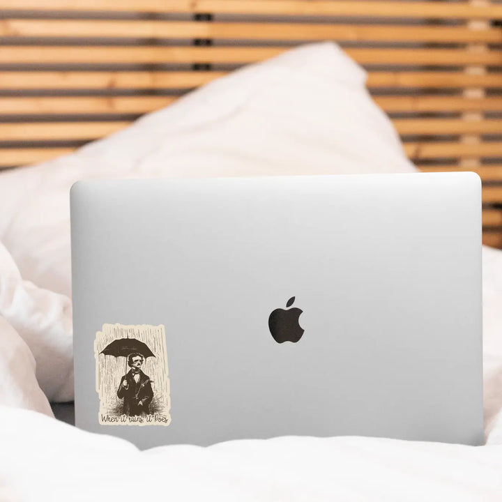 When It Rains It Poes Sticker