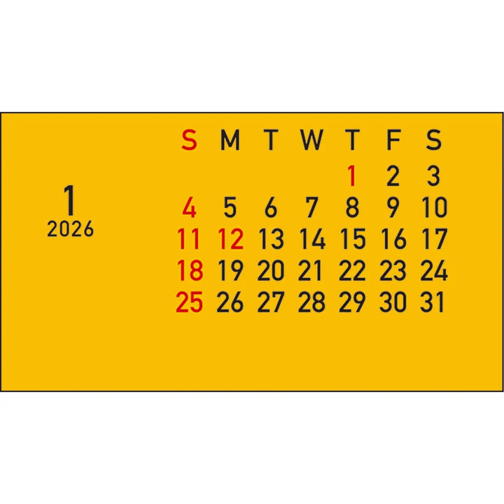 School Bus Calendar 2026
