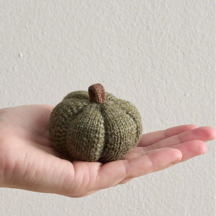 Variegated Yarn Knit Pumpkin - 2.5 inches
