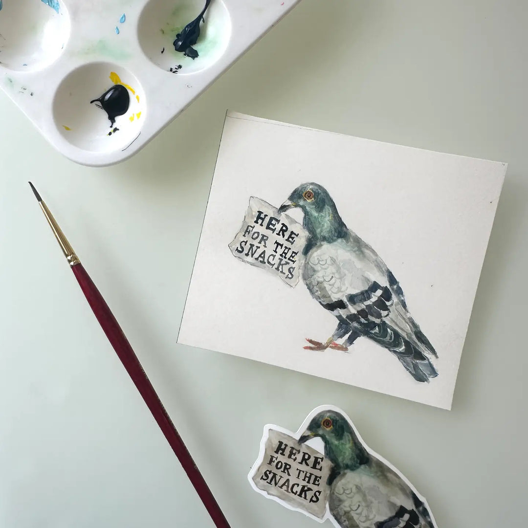 Hungry Pigeon Sticker