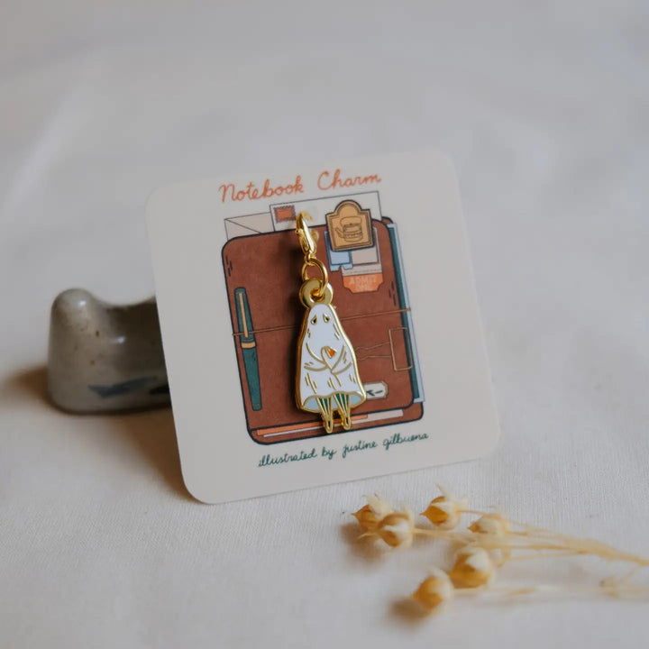 Shy Ghost Notebook Charm