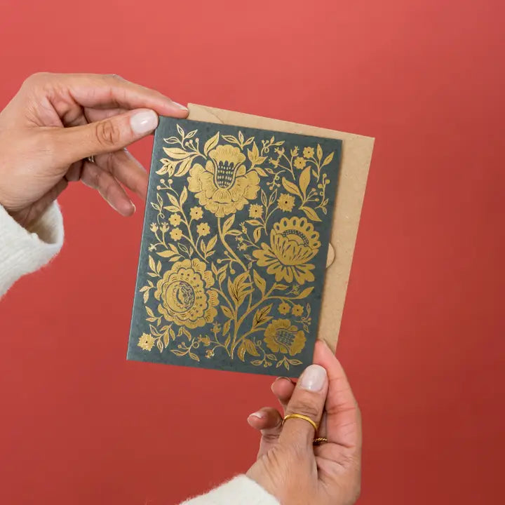 Golden Blooms Card