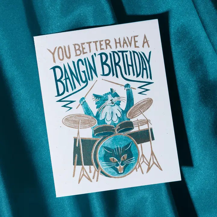 Bangin' Birthday - Risograph Card