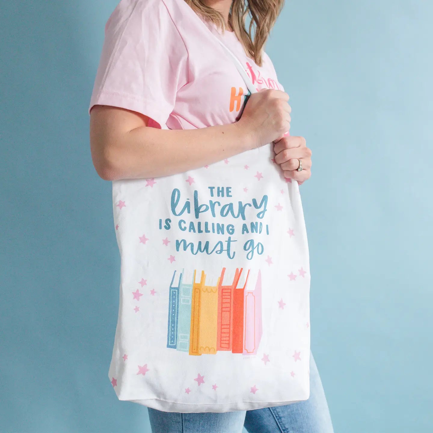 The Library is Calling Canvas Tote Bag