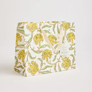 Hand Block Printed Gift Bags - Iris Glitz Sunshine
