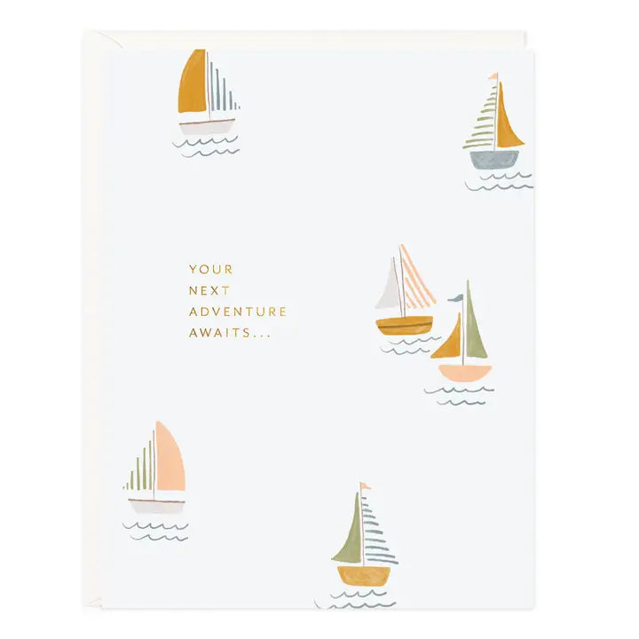 Next Adventure Sailboat Congrats Greeting Card