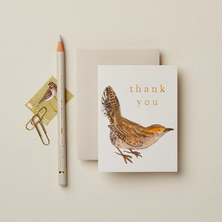 Wren Thank You Mini Card