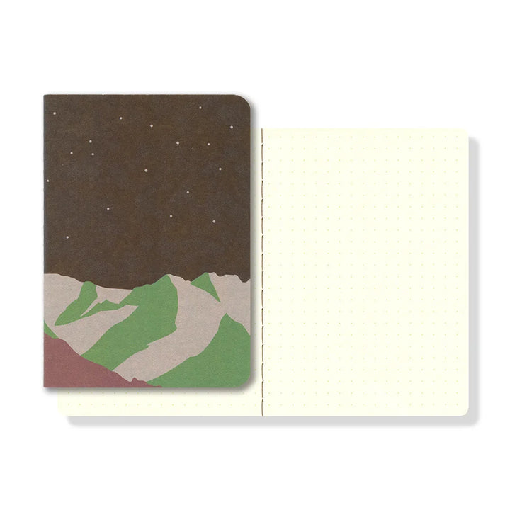 RO-BIKI Mountain Night Notebook - Dot Grid