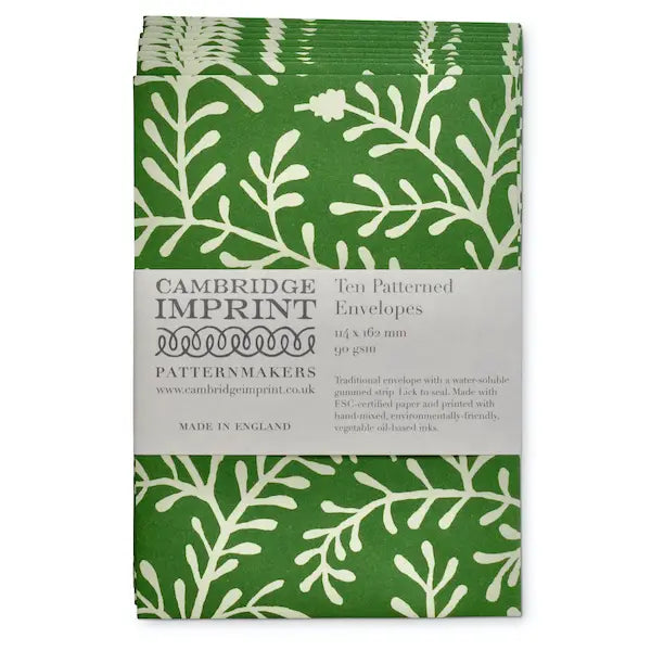 Patterned Flat Cards with Envelopes & Labels (Set of 10)