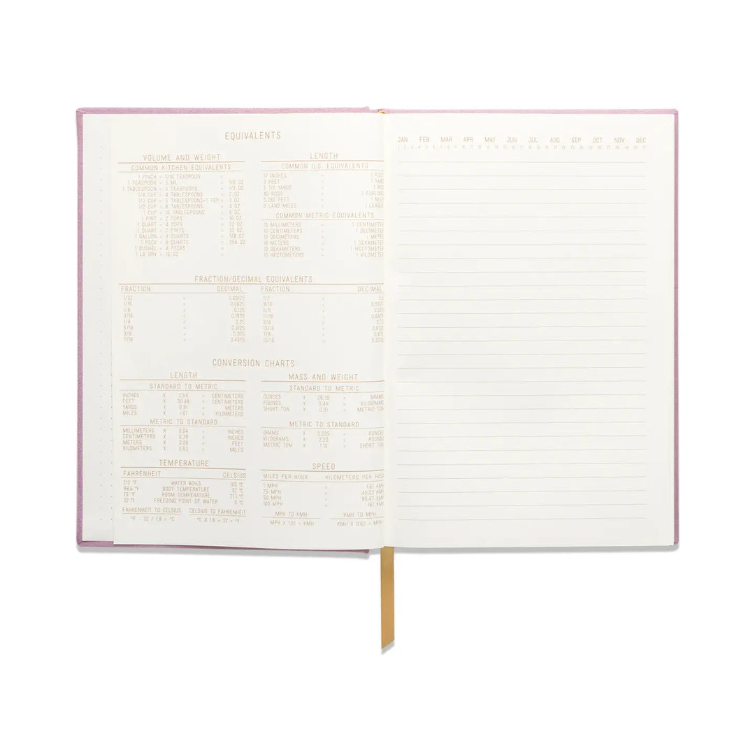 Suede Journal - Dusty Pink Radiant Rainbow