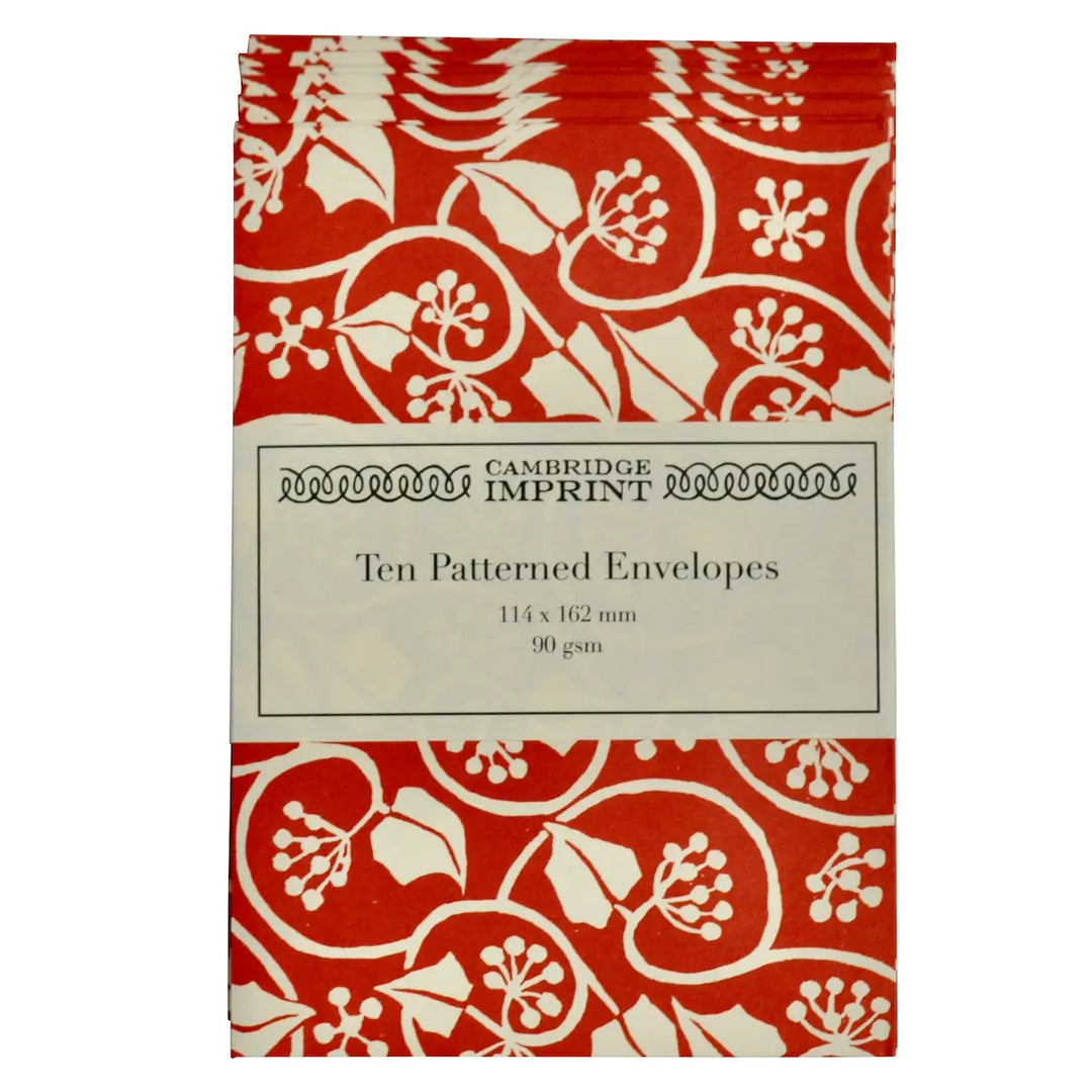 Patterned Flat Cards with Envelopes & Labels (Set of 10)