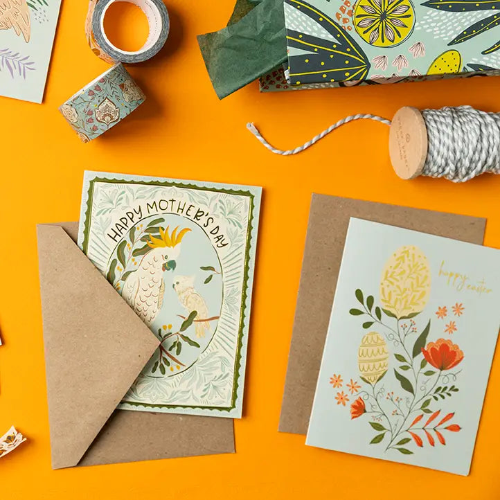 Easter Elegance Floral Spring Greeting Card