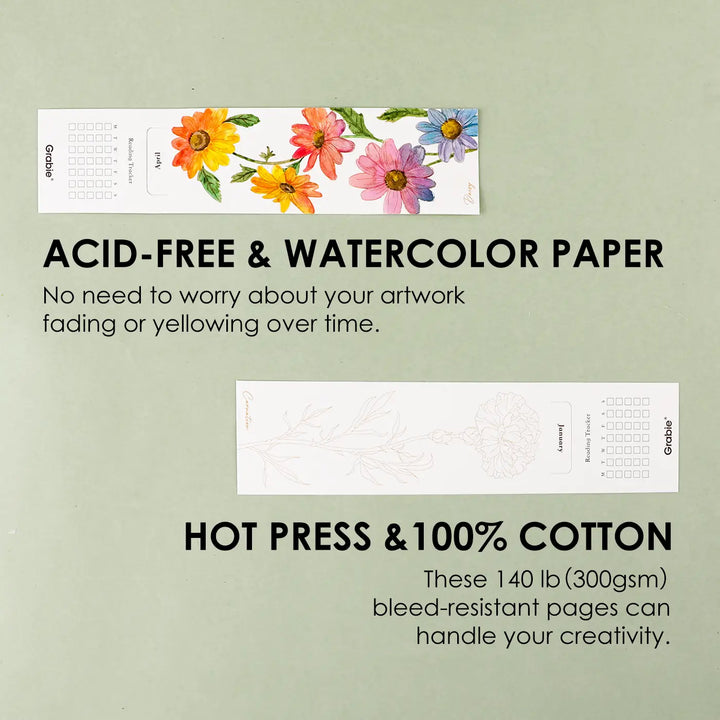 Watercolor Coloring Bookmarks