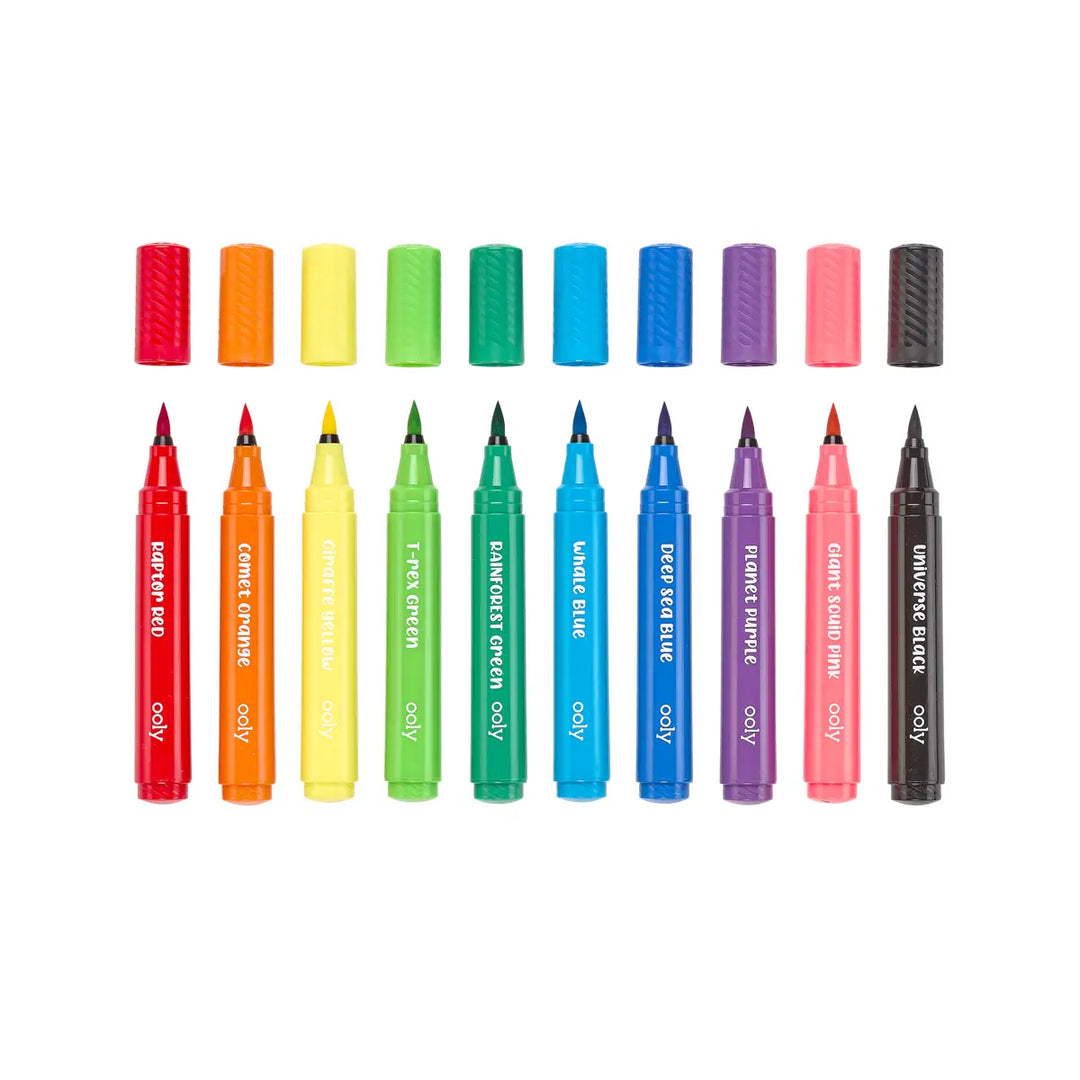 Big Bright Brush Markers (Set of 10)