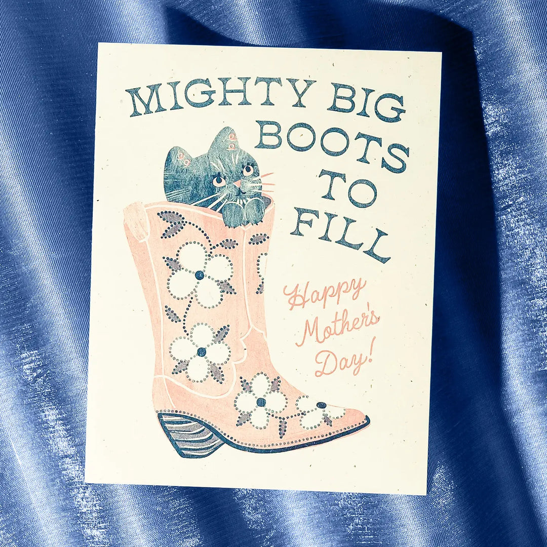 Mighty Big Boots Mother's Day - Risograph Card