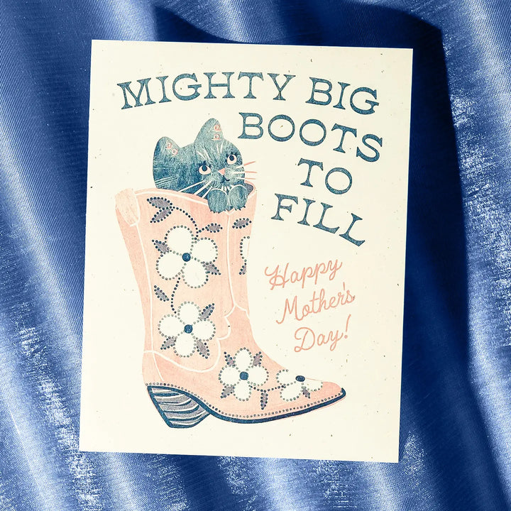 Mighty Big Boots Mother's Day - Risograph Card