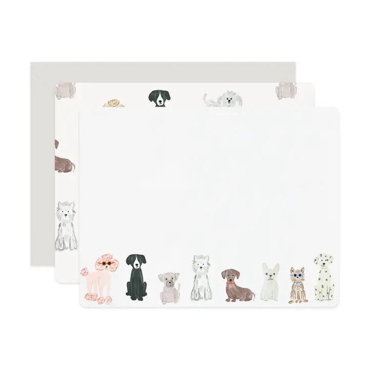 Dogs Flat Notecard Set | Boxed Set of 6