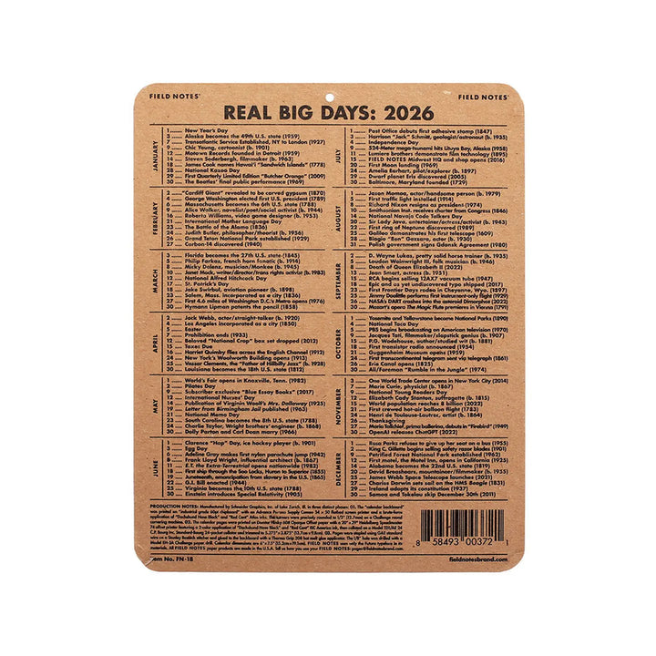 2026 15-Month Work Station Calendar