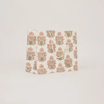 Hand Block Printed Gift Bags - Aurora Terracotta