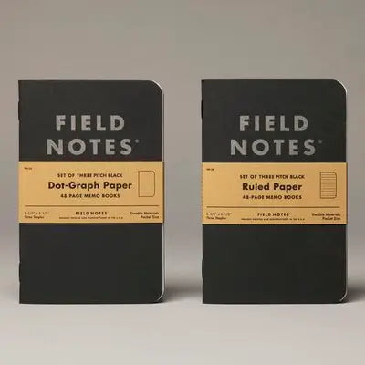 Pitch Black Memo Book (Pack of 3)