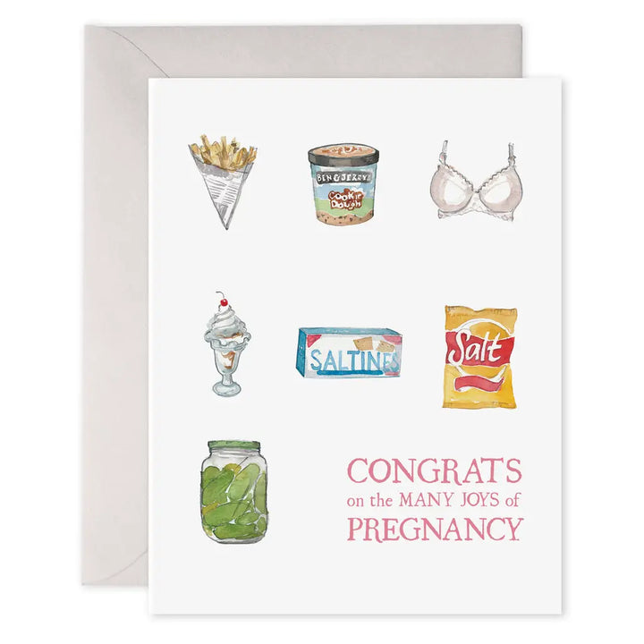 Preggie Snacks Pregnancy Greeting Card