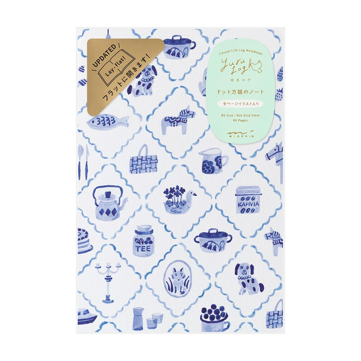 Yuro Log Notebook (B6) - Blue Nordic A