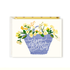 Mother's Day Tote Flower Basket Card
