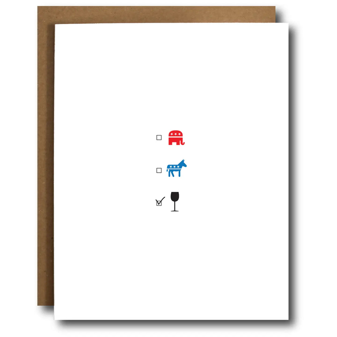 Wine Over Politics Card