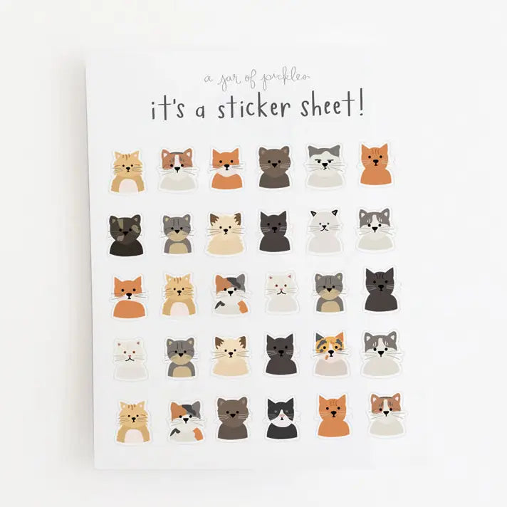 Mini Cats Clear Sticker Sheet
