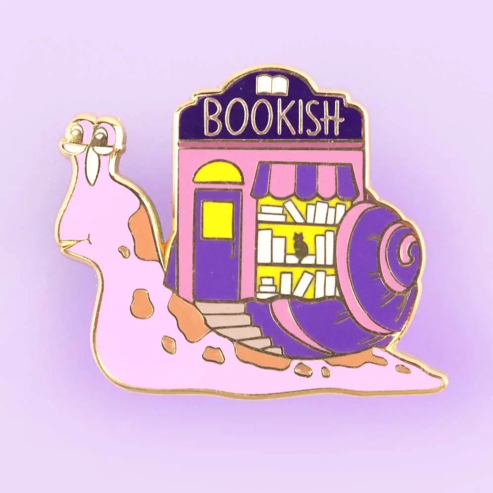 Bookish Snail Enamel Pin