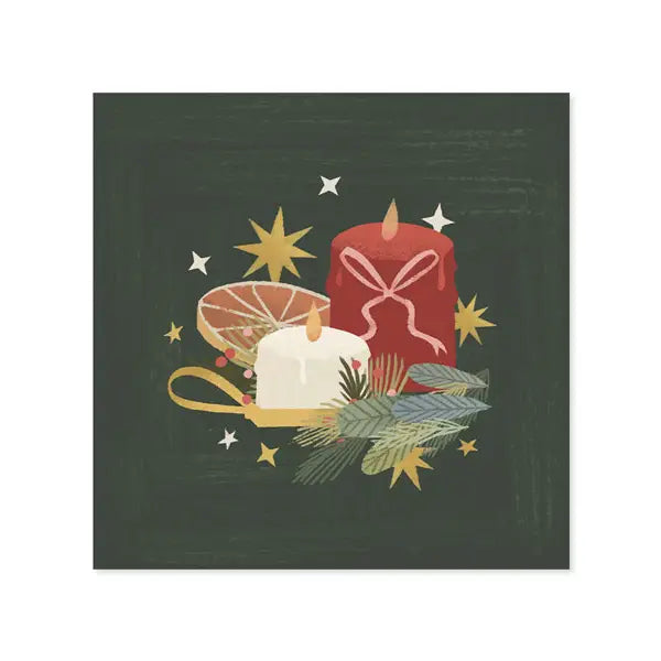 Candles Holiday Treasures Light-up Pop-up Card
