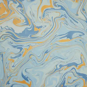 Hand Block Printed Gift Wrap Sheets - Free Spirit Summer Sky (Roll of 3)
