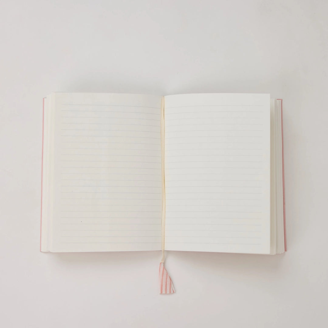 Block Printed Ruled Notebook (A5) - Ditsy Floral Blush