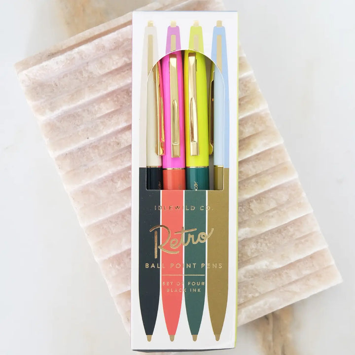 Bright Mix Retro Pen Set