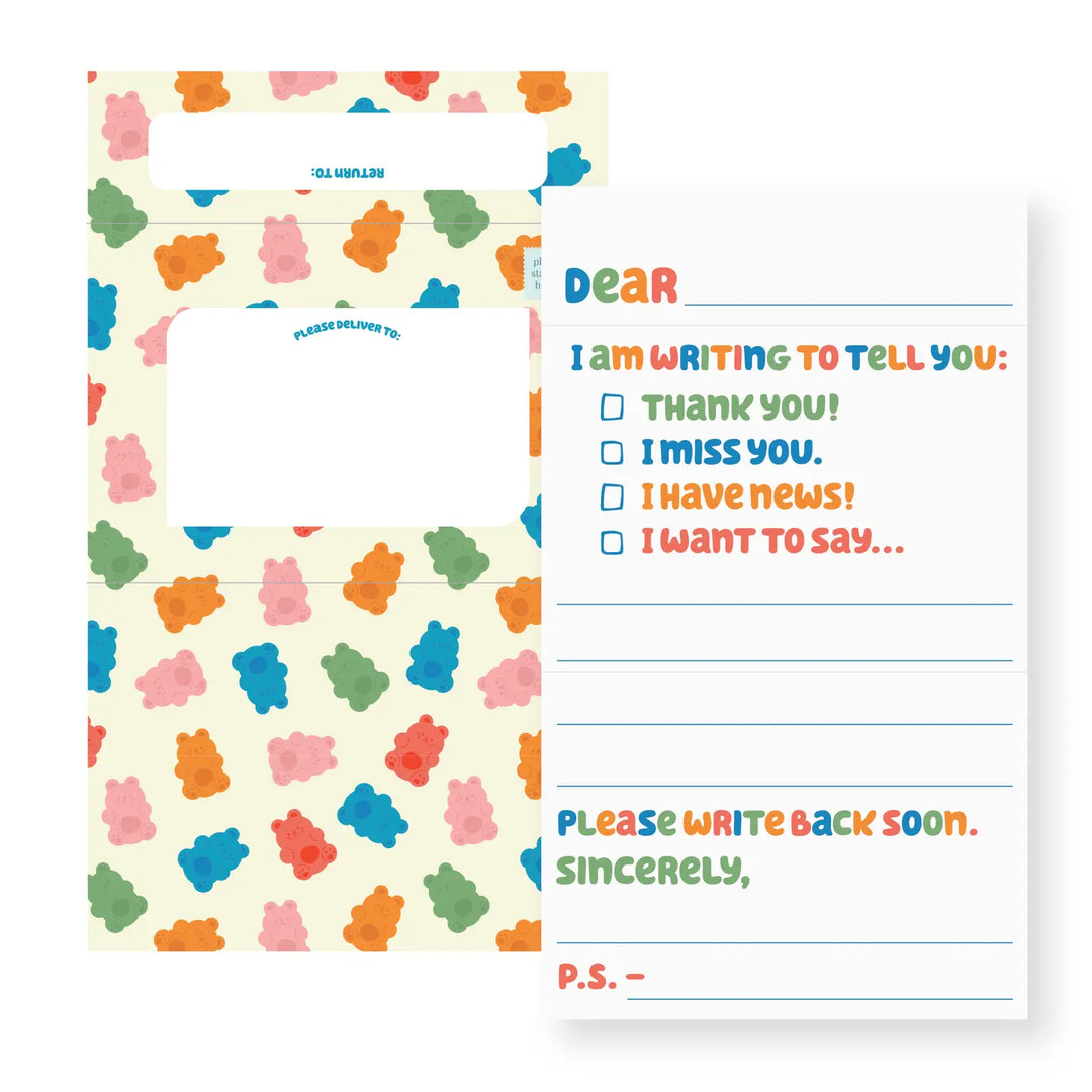 Kids Fill-in Fold Up Letter Set of 10 (Multiple Color Options!)