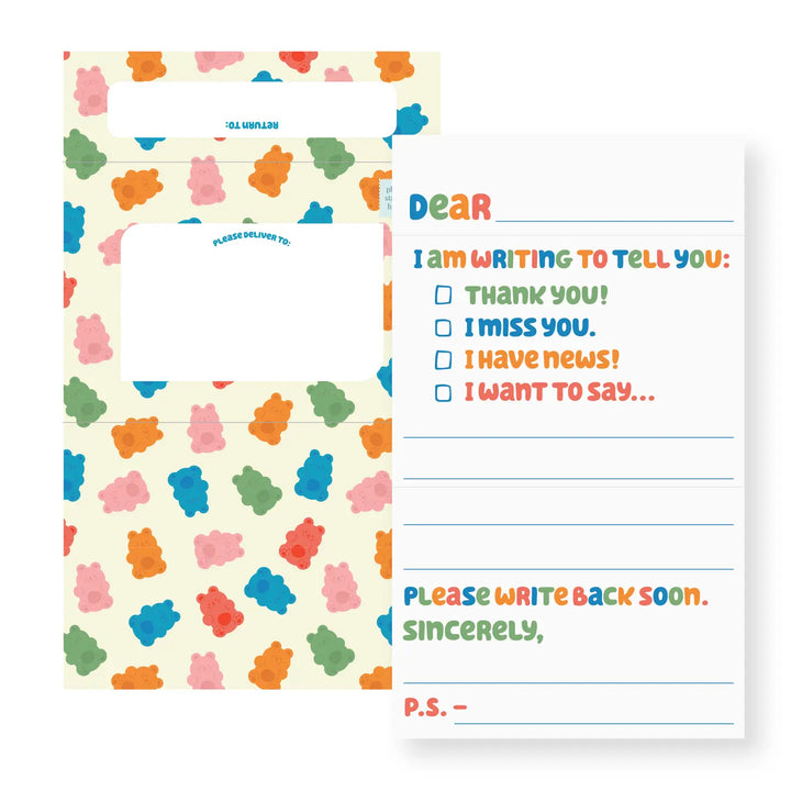 Kids Fill-in Fold Up Letter Set of 10 (Multiple Color Options!)