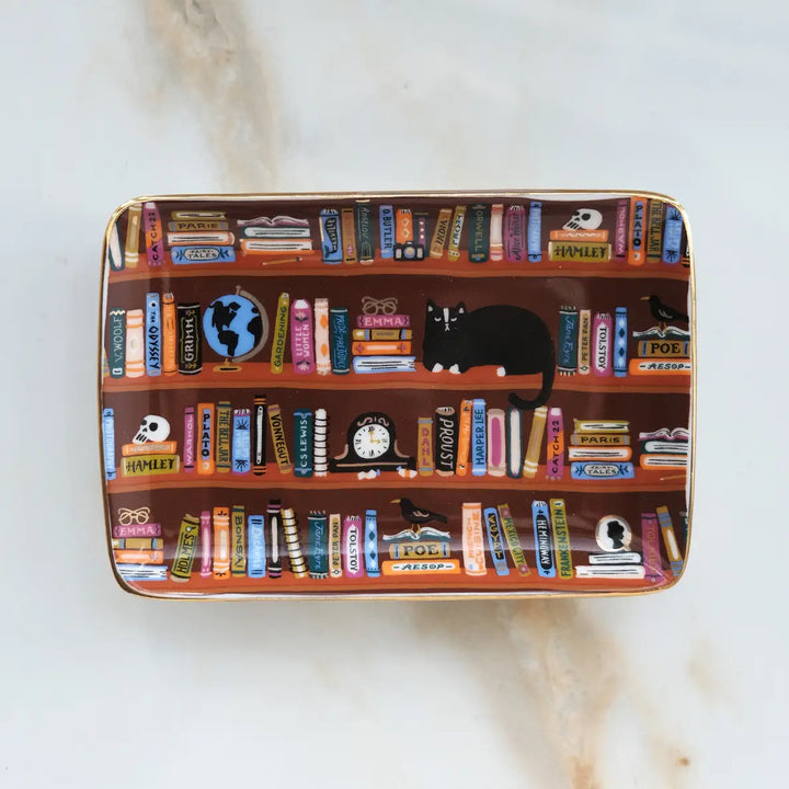 Porcelain Trinket Tray - Bookshelf