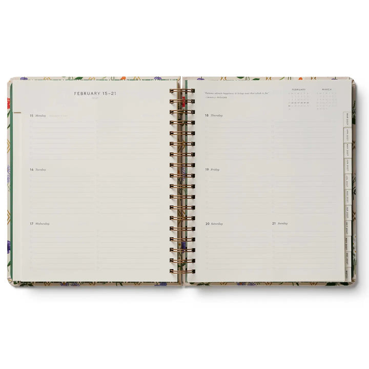 Garden Study 17-Month Academic Hardcover Spiral Planner (Aug 2026 - Dec 2027)