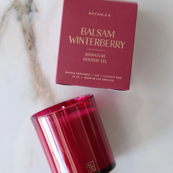 Botanica Holiday Candle: Balsam Winterberry, 12oz.