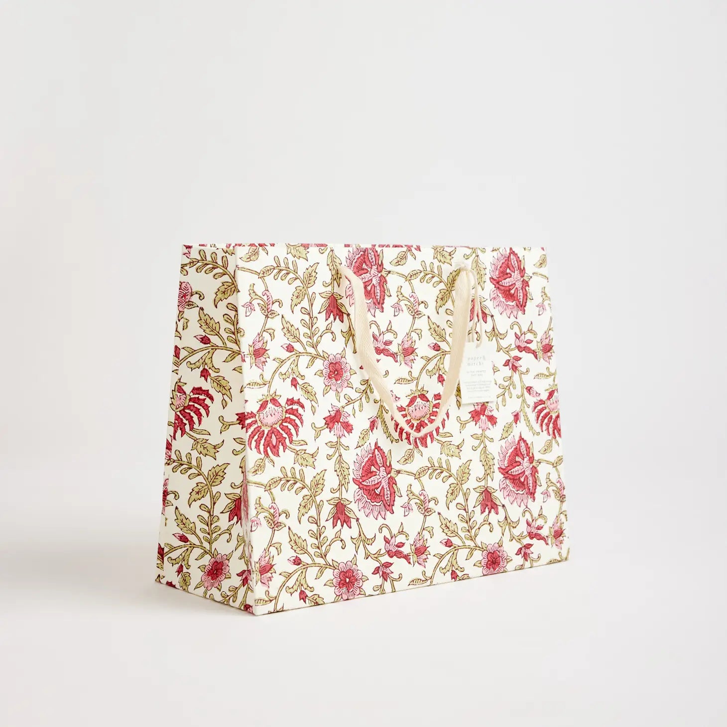 Hand Block Printed Gift Bags - Flora Festive Mix