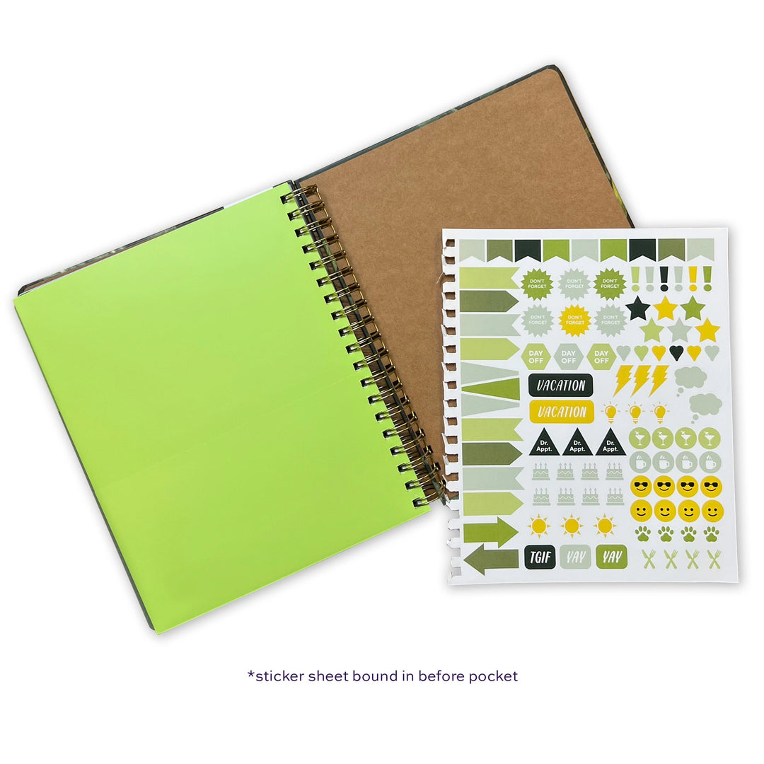 2027 Greenery High Note Deluxe Hardcover Planner