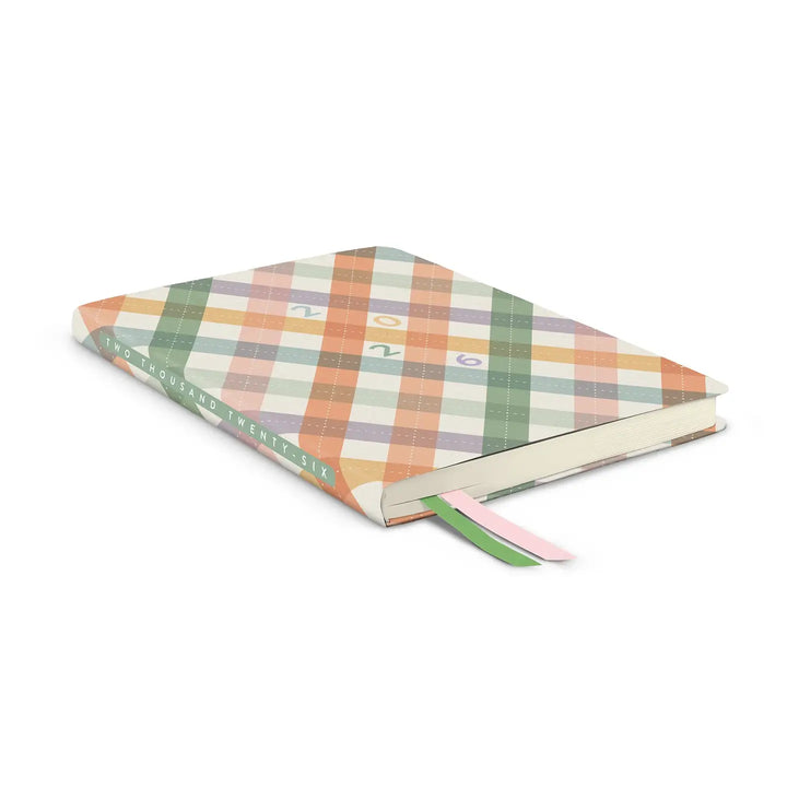 2026 As if Argyle Clara Clothbound Monthly Planner (Aug 2025 - Dec 2026)