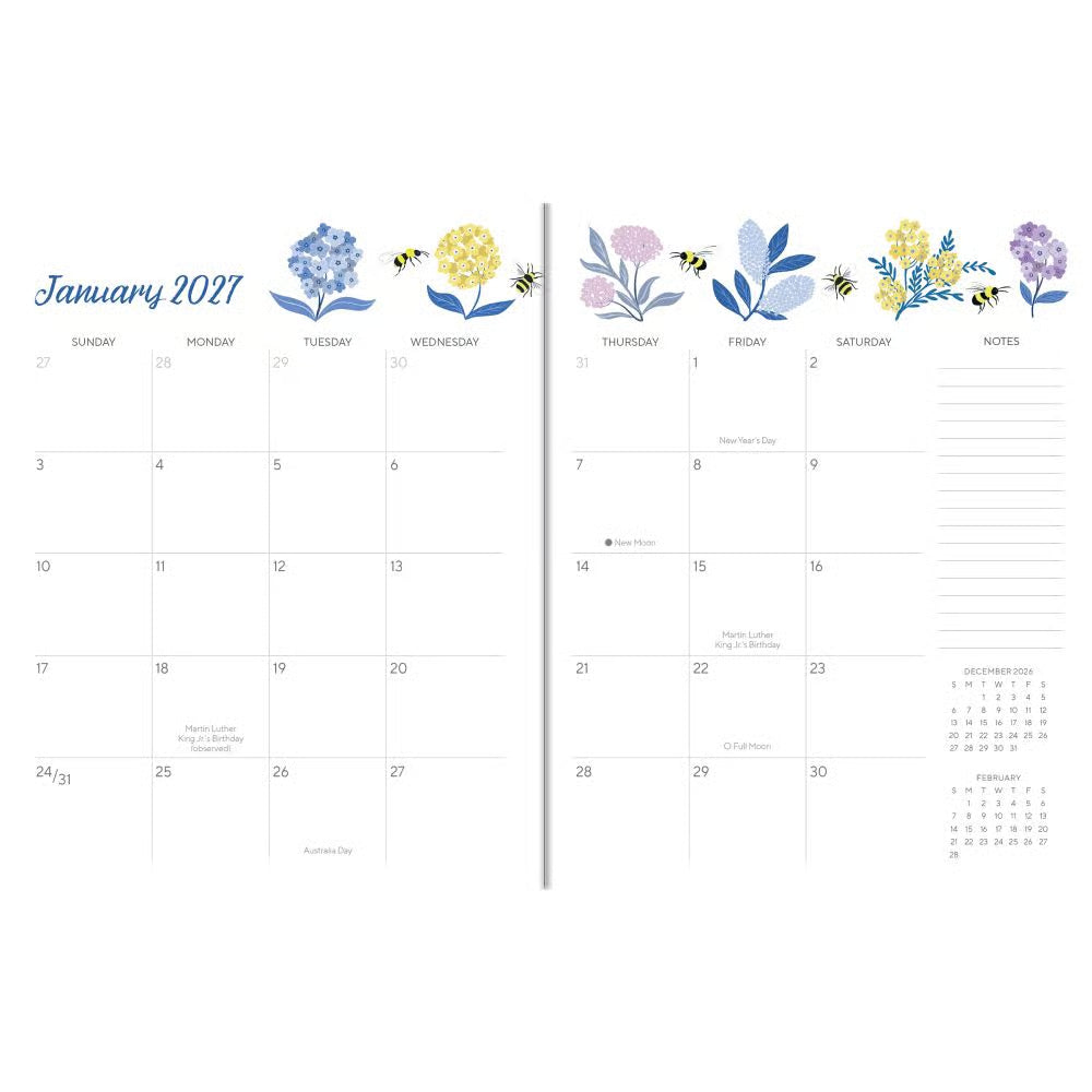High Note Monthly Planner - Garden Bee (Aug 2026 - Dec 2027)