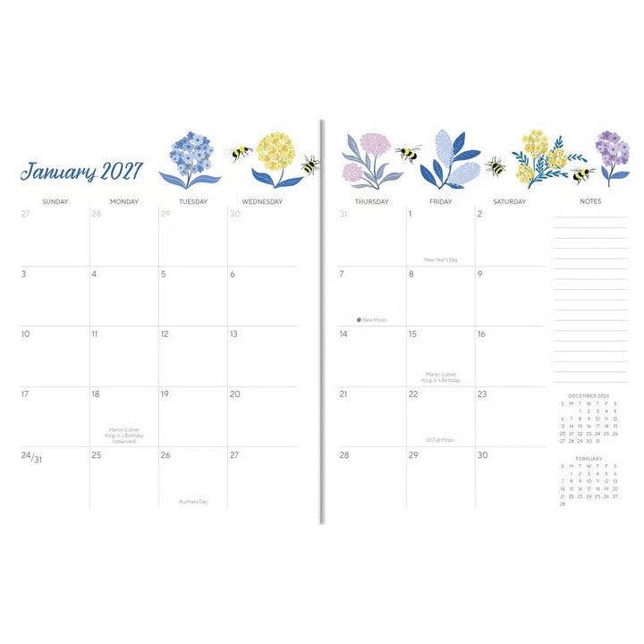 High Note Monthly Planner - Garden Bee (Aug 2026 - Dec 2027)