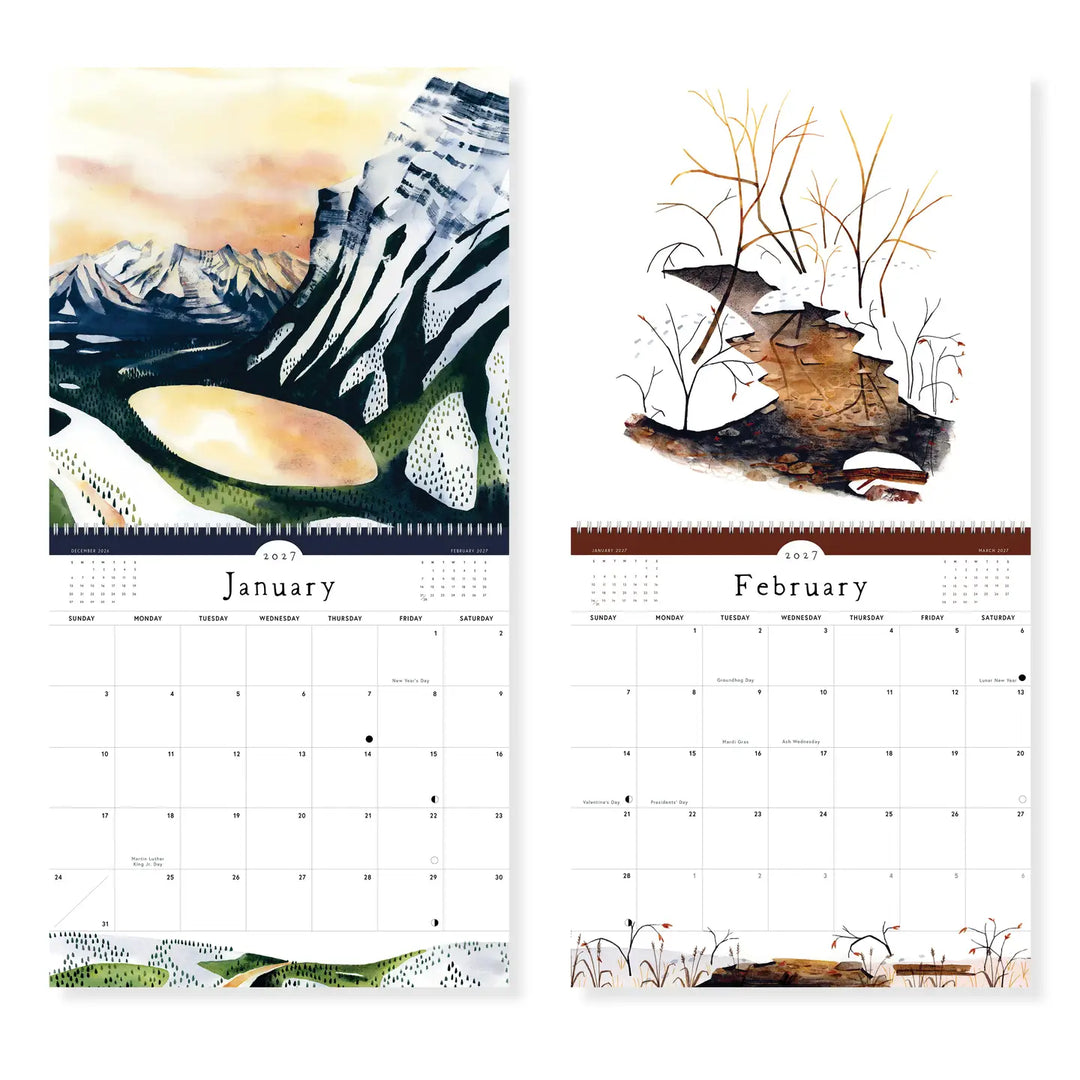 2027 Quiet Earth Wall Calendar