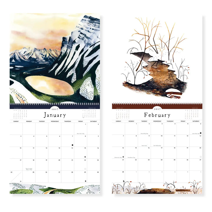 2027 Quiet Earth Wall Calendar