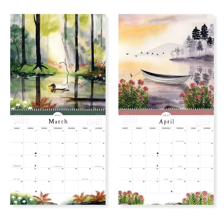 2027 Quiet Earth Wall Calendar